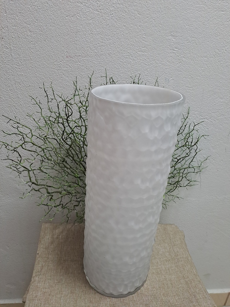Cylinder White vase