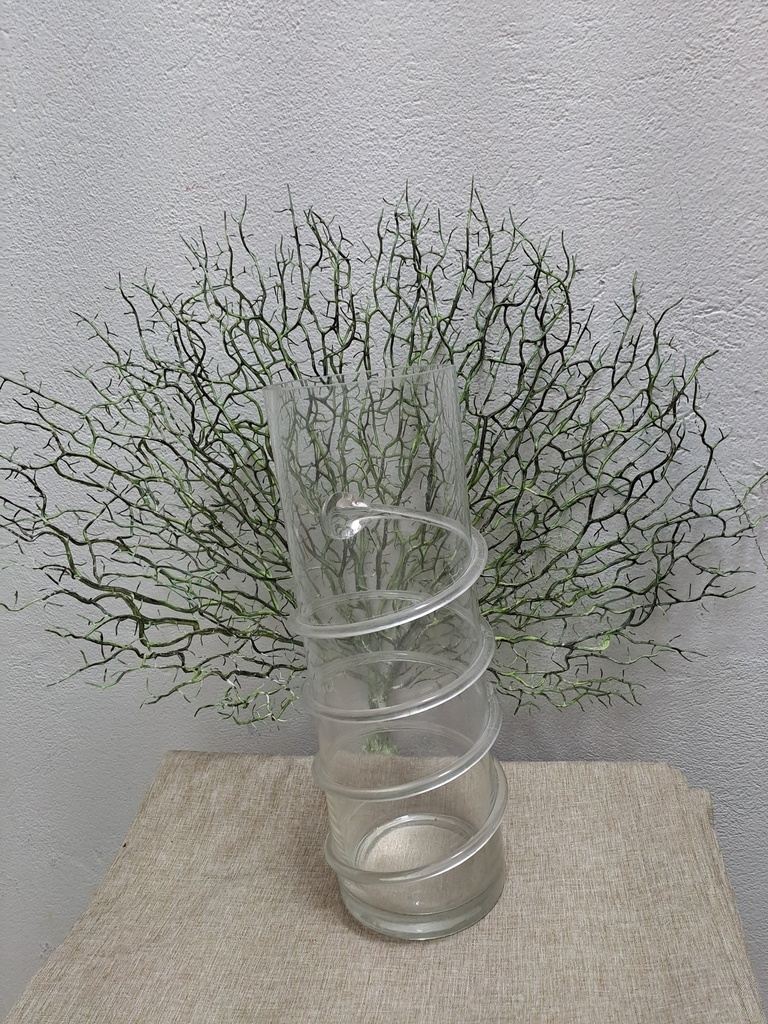 Murano Spiral Glass Vase 3.6 x 11.19