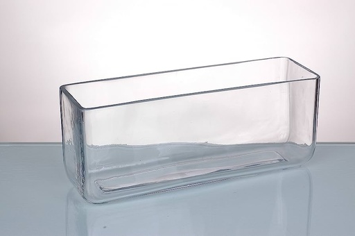 Diamond Star Glass 11.5"x3.5"x4.5" clear Rectangle Vase