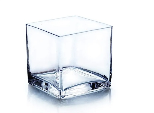 Square Glass Cube Vase 5x5